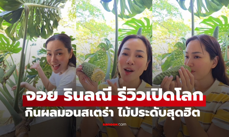 จอย รินลณี เปิดโลกกินผลมอนสเตอร่า! ไม้ประดับฮิตอร่อยเปรี้ยวหวาน แต่ชาวเน็ตเตือนระวังเชื้อโรค