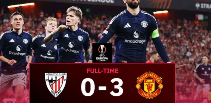 แมนยูถล่มบิลเบาคาบ้าน 3-0! บรูโน่เหมา 2 ประตูพาปีศาจแดงได้เปรียบถลกหนังสิงโตก่อนนัดชี้ชะตา