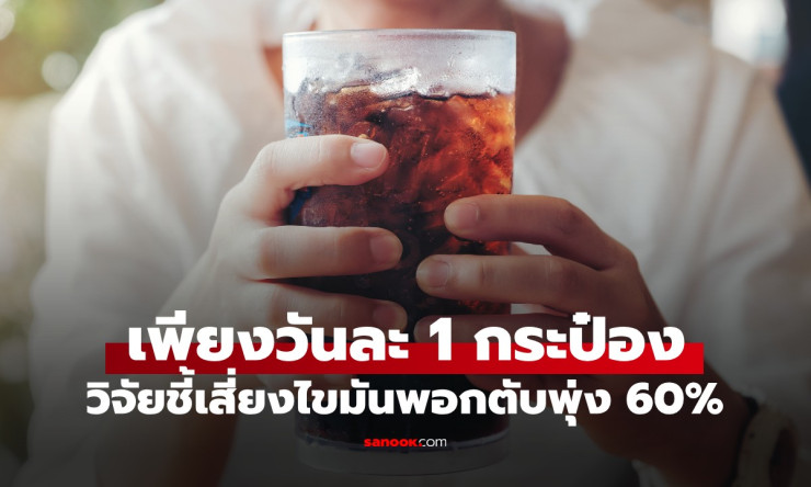 ช็อก! ดื่มโซดา 0 แคล แค่วันละกระป๋อง ตับพัง ไขมันพอกพุ่ง 60% วิจัยต่างชาติเตือนสุดๆ